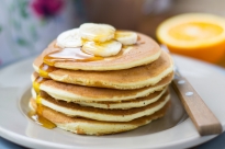 Hot cakes de banana libres de gluten